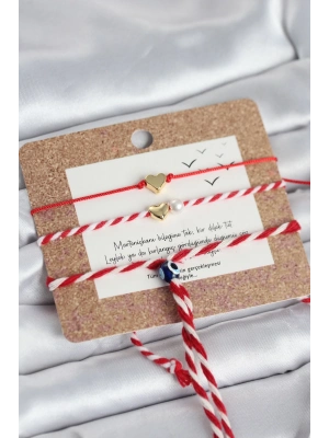 Marteniçka Bileklik 3lü Minimal Kalp Model