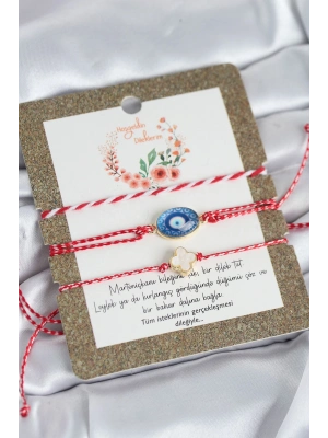 ® Marteniçka Bileklik 3lü Yonca ve Nazarlı Model