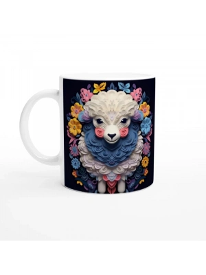 Masal Kuzusu Çiçekli Kupa Bardak