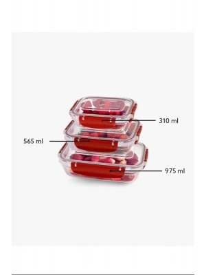 Master Dikdörtgen Saklama Seti 3lü 310-565-975 Ml Royaleks-30886