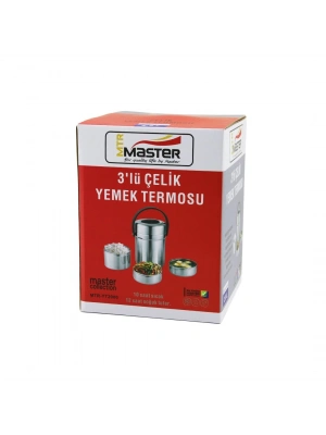 Master Mtr-yt-2000 3lü Çelik Yemek Termosu Sefer Tası 2lt*12