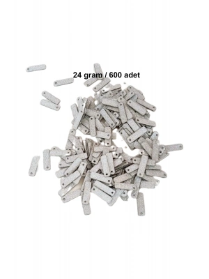 Mat Beyaz 15 x 5 mm Dantel Oya Yazma Halhal Abiye Lazer Kesim Pul 600 adet / 24 gram