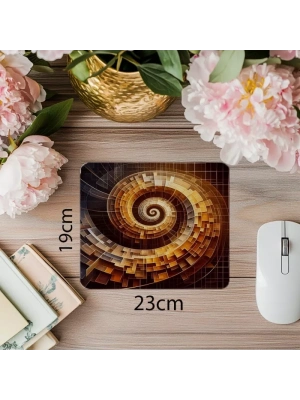 Matematiksel Sanat Temalı Geometrik Mouse Pad - 19x23 cm 2 mm Dikdörtgen İthal Baskılı Mouse Pad