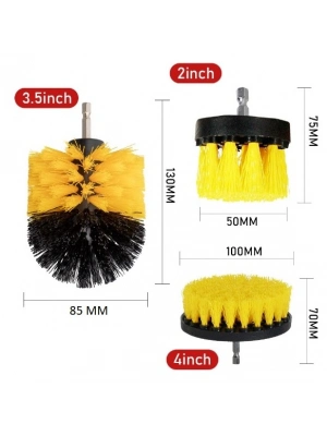 Matkap Ucuna Takılan 3lü Fırça  Temizlik Seti