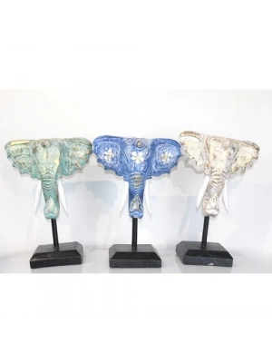 Maun Ağacı Fil Kafası Dekoratif