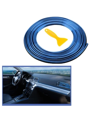 ®  Mavi Araba OtoTrim Dekorasyon Şeridi Kauçuk Elastik Kolay Kurulum 5 metre Şerit Bant