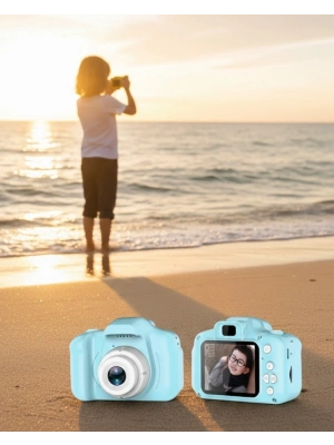 ® Mavi HD Taşınabilir Mini Dijital Kamera Video ve Fotoğraf Kayıt Özellikli