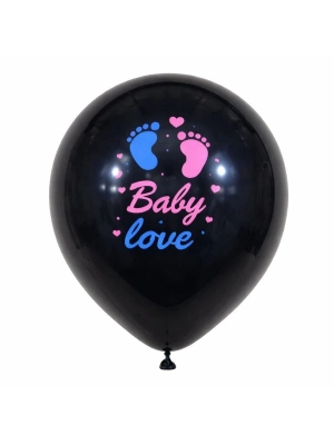 Mavi Konfetili Cinsiyet Balonu