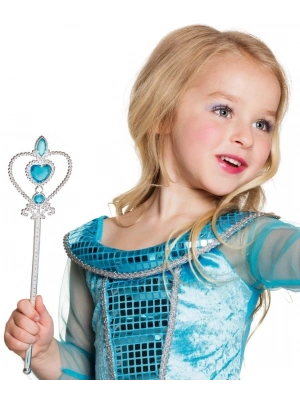 Mavi Renk Kalp İşlemeli Karlar Ülkesi Elsa Asası