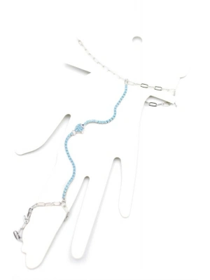 Mavi Taşlı Balık Şahmeran - Gümüş