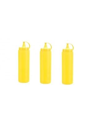 Mayonez Sos Şişesi - 1000ml Dev Boy Sarı 3 Adet