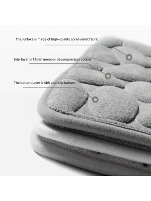 Memory Kaydırmaz Banyo Paspası Gri