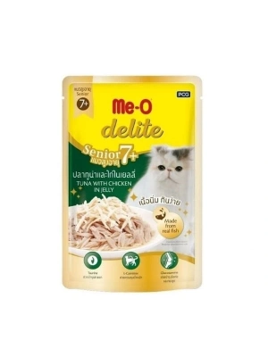 Meo Delite Ton Balıklı ve Tavuklu Pouch Yaşlı Konserve Kedi Maması 1 Adet 70 Gr