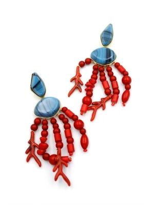 Mercan Küpe - Kırmızı