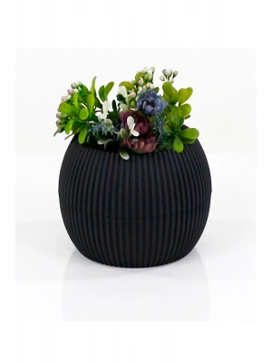 Mercan Saksı 2 Numara 0,35 Litre Su Hazneli Dekoratif Kaktüs Sukulent Saksı 11,8x9,2 cm