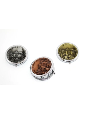 Metal Ayasofya Kabartmalı El Aynası