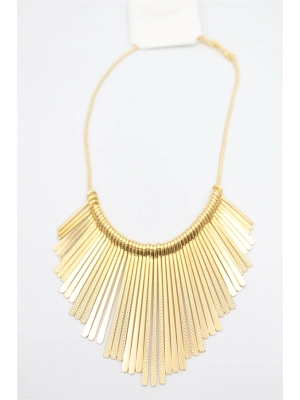 Metal Çubuk Kolye - Altın