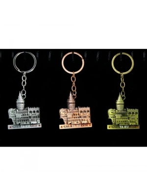 Metal Galata Kulesi Anahtarlık Model 4