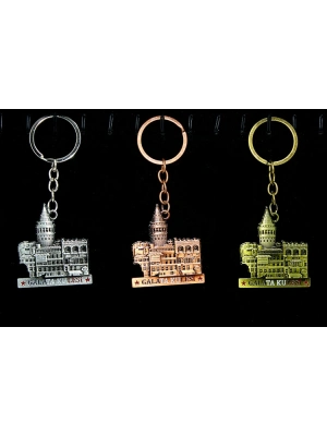 Metal Galata Kulesi Anahtarlık Model 4