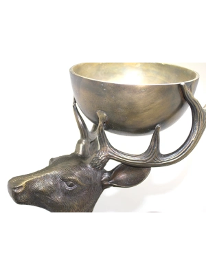 Metal Geyikli Kase 77 Cm