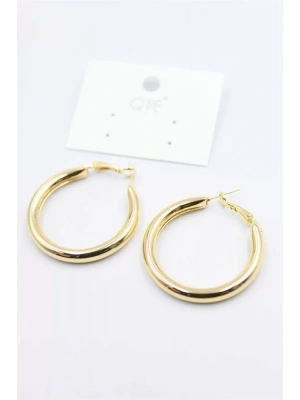 Metal Halka Küpe 3cm - Altın