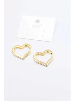 Metal Kalp Küpe - Altın