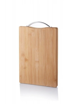 Metal Tutacaklı Lüx Bambu Kesme Tahtası 30cm X20cmx1.8cm Royaleks-67458