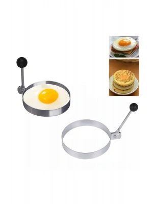 Metalik Daire Şeklinde Metal Omlet Yumurta Ve Krep Kalıpları