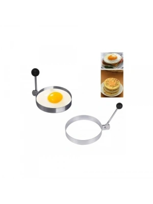 Metalik Yuvarlak Omlet, Yumurta ve Krep Kalıbı
