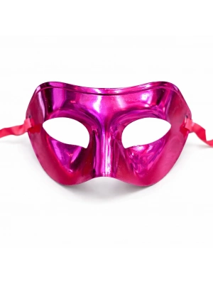 Metalize Parlak Parti Maskesi Pembe Renk 16x7 cm