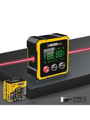 ® SGS 5431 Lazer Dijital Açı Ölçer Mıknatıslı