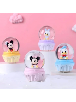 Mickey Mouse Işıklı Kar Küresi 9 Cm Alk3112