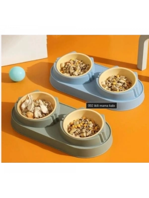 Mikopet Çift Bölmeli Mama ve Su Kabı
