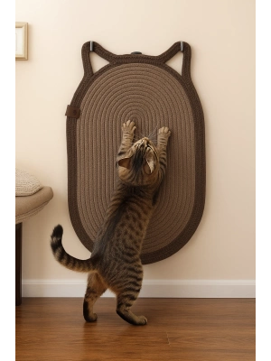 Mikopet Dekoratif Kedi Kulaklı Tırmalama Paspası
