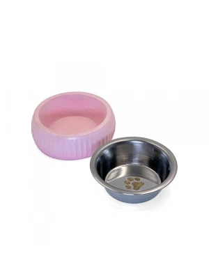 Mikopet Organik Seramik Mama Kabı Pembe
