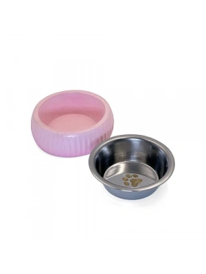 Mikopet Organik Seramik Mama Kabı Pembe