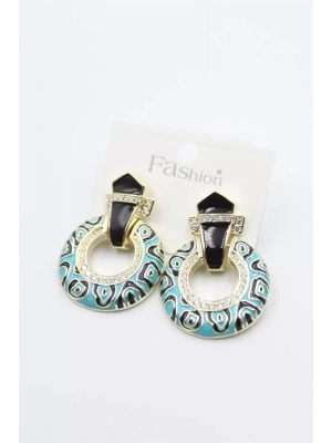 Mineli Halka Küpe - Altın