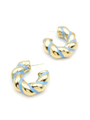 Mineli Halka Küpe - Mavi