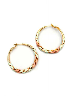 Mineli Halka Küpe - Pembe