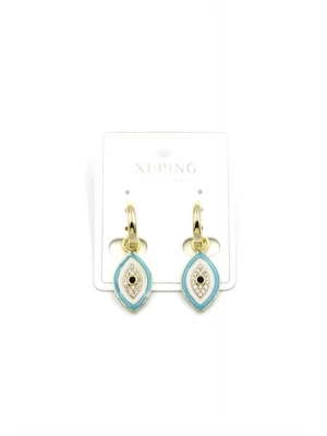 Mineli Nazar Küpe - 14K Altın