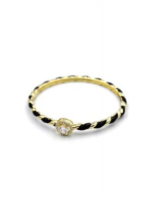 Mineli Taşlı Bilezik - Siyah