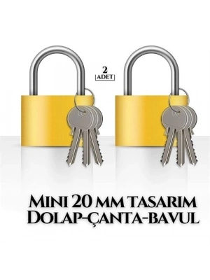 Mini 20mm Dolap Çanta Bavul Kilidi 2 ADET