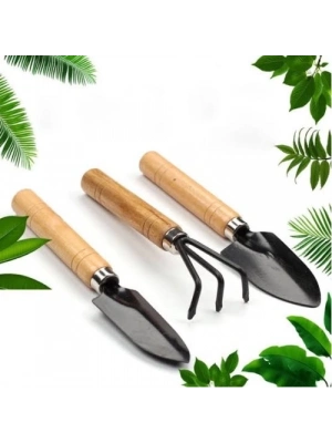 Mini Ahşap Hobi Bahçe Seti 3 Adet