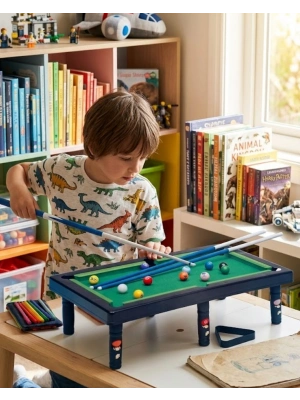 Mini Bilardo Oyunu Seti Evde Eğlenceli Masa Oyunu Çocuk ve Aile
