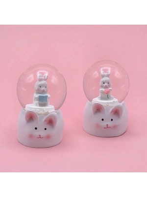 Mini Boy Tavşan Tasarımlı Işıklı Kar Küresi