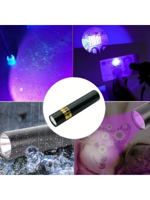 ®  Mini Cep Boy USB İle Şarj Olan Oje Kurutucu Sahte Para Kontol LED UV Mor Işık El Feneri