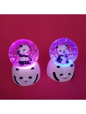 Mini Işıklı Panda Kar Küresi