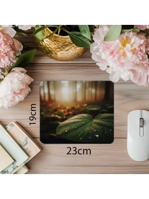Minimalist Çiy Efekti Mouse Pad - 19x23 cm 2 mm Dikdörtgen İthal Baskılı Mouse Pad