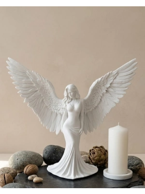Minimalist Melek İnsan Figürlü 3D Heykel Dekoratif Biblo Ev Dekoru