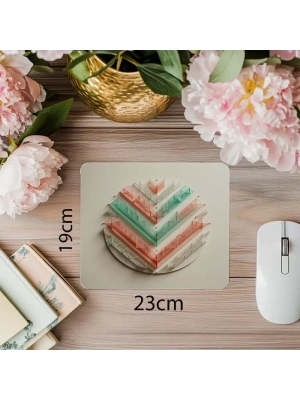 Minimalist Üçgen Kombinasyonu Mouse Pad - 19x23 cm 2 mm Dikdörtgen İthal Baskılı Mouse Pad
